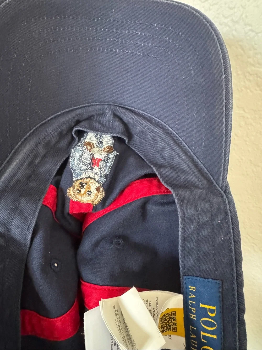 Ralph Lauren Navy Embroidered Polo Bear Cap